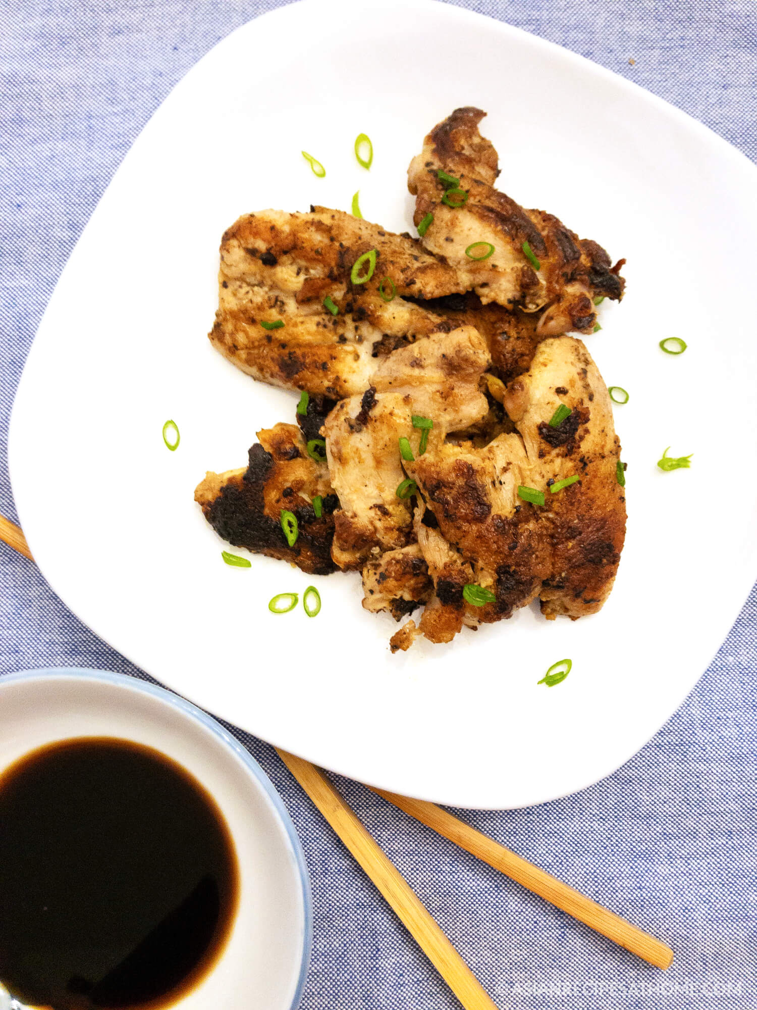 Cast Iron Asian Chicken – Browned seasoned chicken thighs are seared to perfection in a cast iron pan. This recipe is delicious, easy and healthy. It just so happens to be Paleo, gluten-free and Whole30 compliant as well.