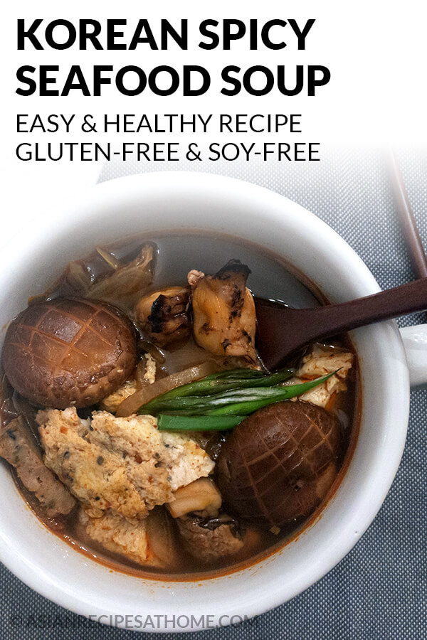 This Korean Spicy Seafood Soup/Stew is easy, healthy, naturally gluten-free and soy-free, and is a favorite in our household as it is very similar to the popular Korean dish Sundubu Jigae (spicy soft tofu stew).