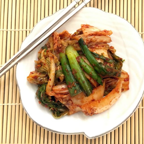 This is a very easy and quick (mak) napa cabbage Korean kimchi recipe that is spicy, delicious, healthy that can be eaten fresh or left to ferment.