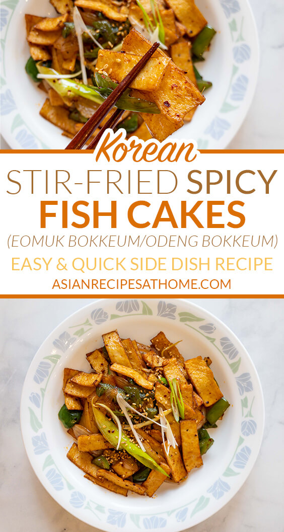 This spicy Korean Stir-fried Fish Cake (Eomuk Bokkeum or Odeng Bokkeum) recipe is so incredibly easy to make.