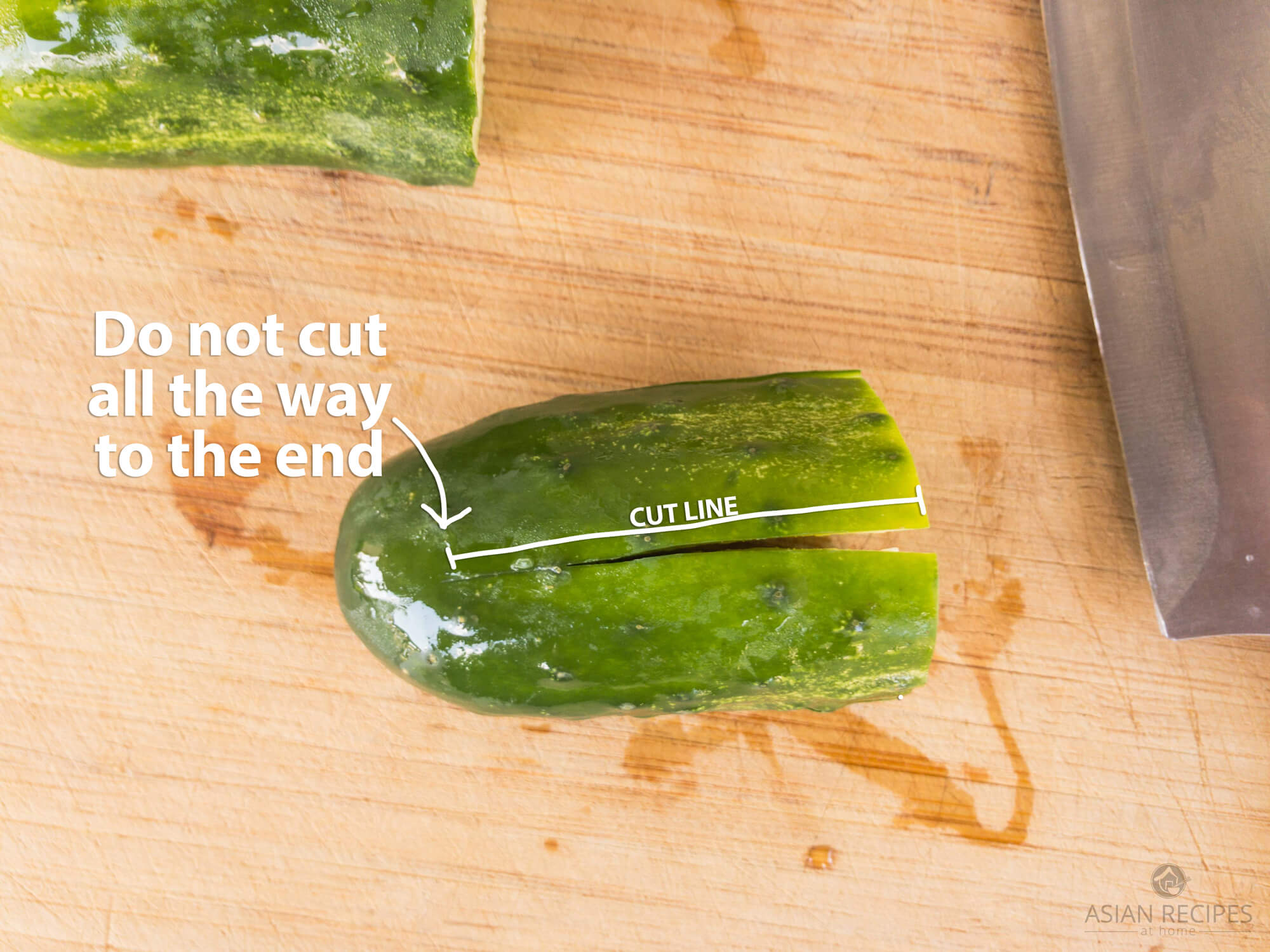 How to cut cucumbers to make cucumber kimchi