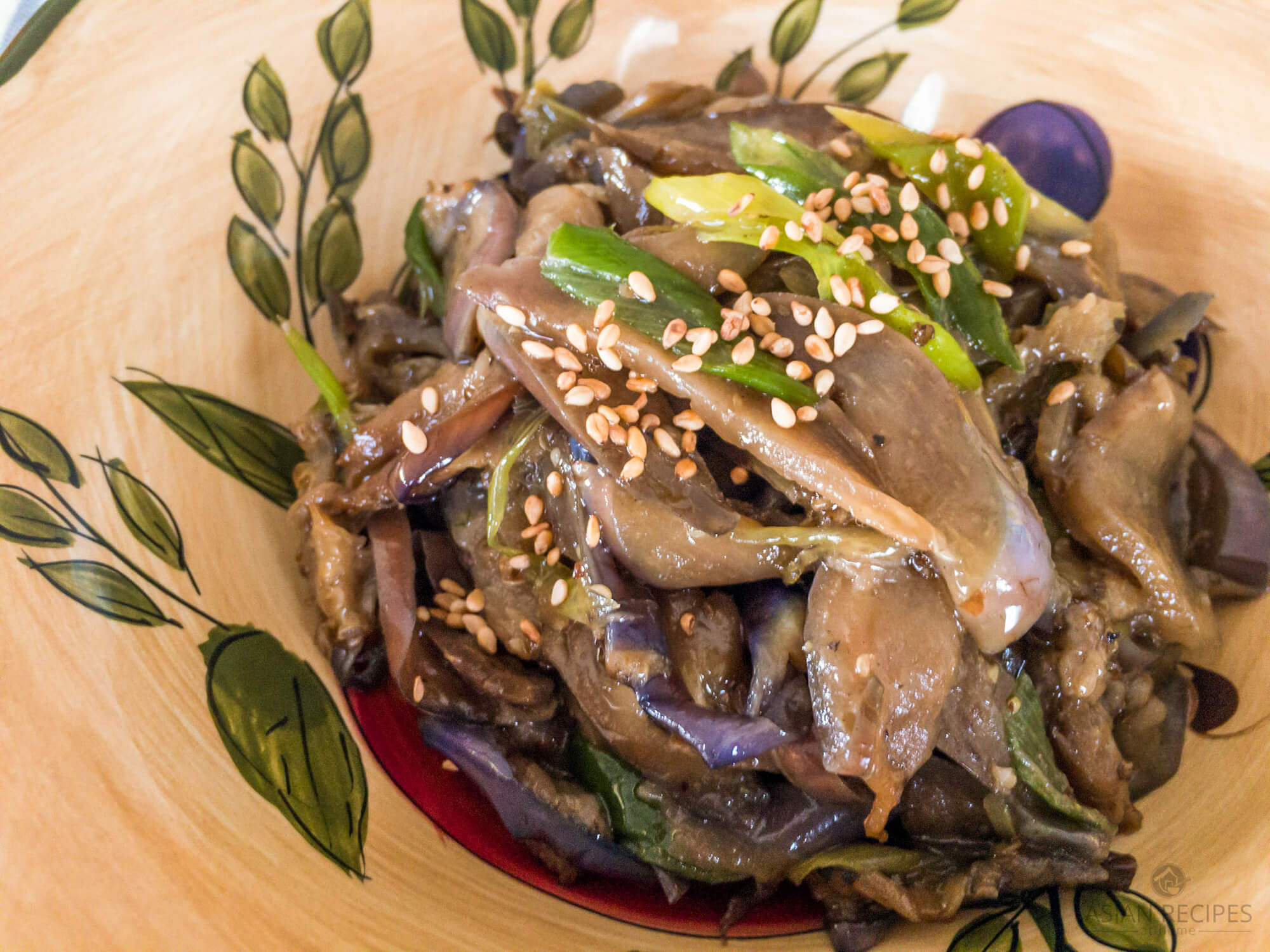This Korean-style Stir-Fried Eggplant (Gaji Bokkeum) side dish is easy to make with simple seasonings.