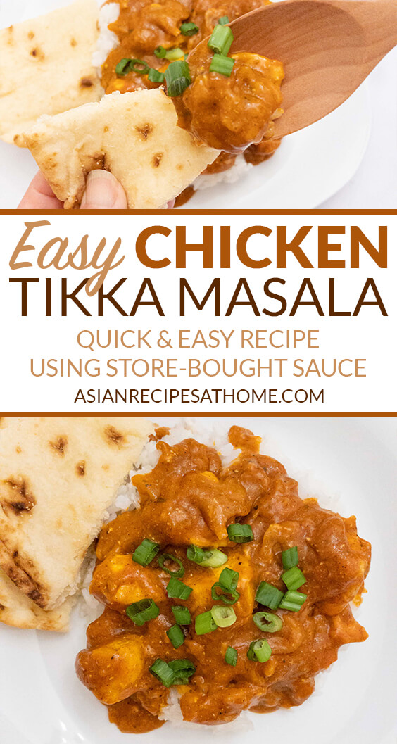 A super easy and quick meal using store-bought Tikka Masala sauce will satisfy your Indian food cravings.