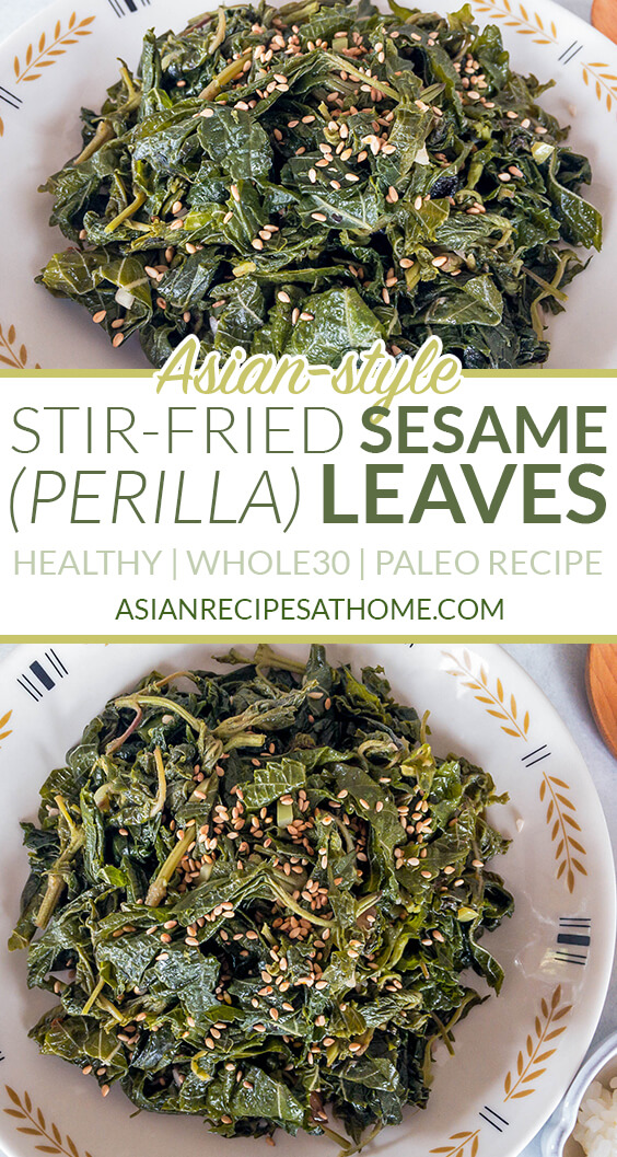 Asian-style stir-fried sesame leaves are a delicious way to add a unique green vegetable to your diet.