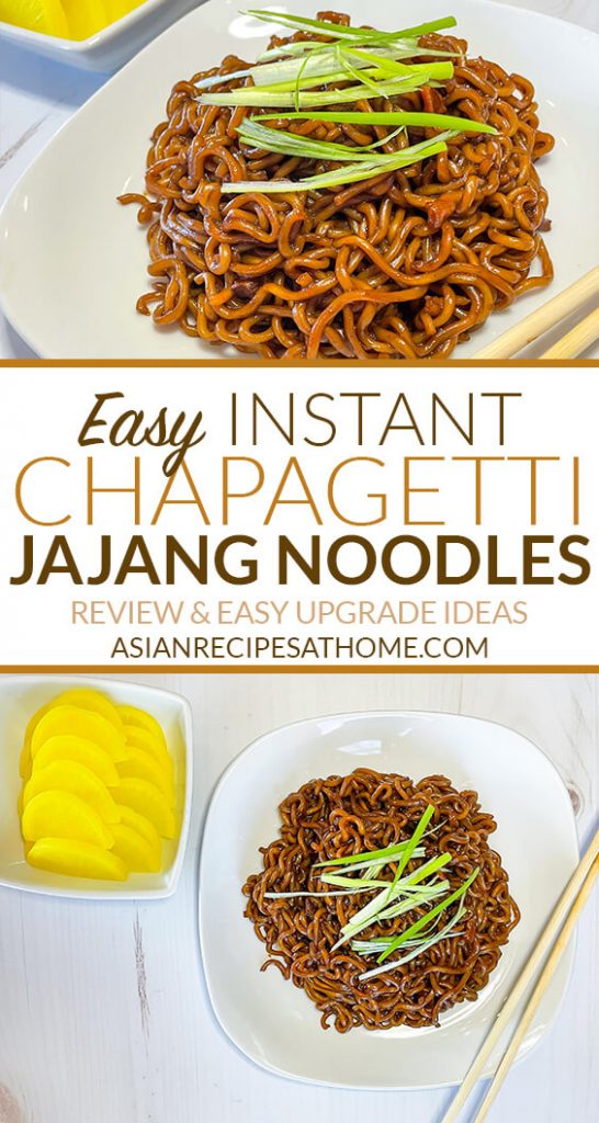 Finished Nongshim Chapagetti Jajang Noodles ready to eat